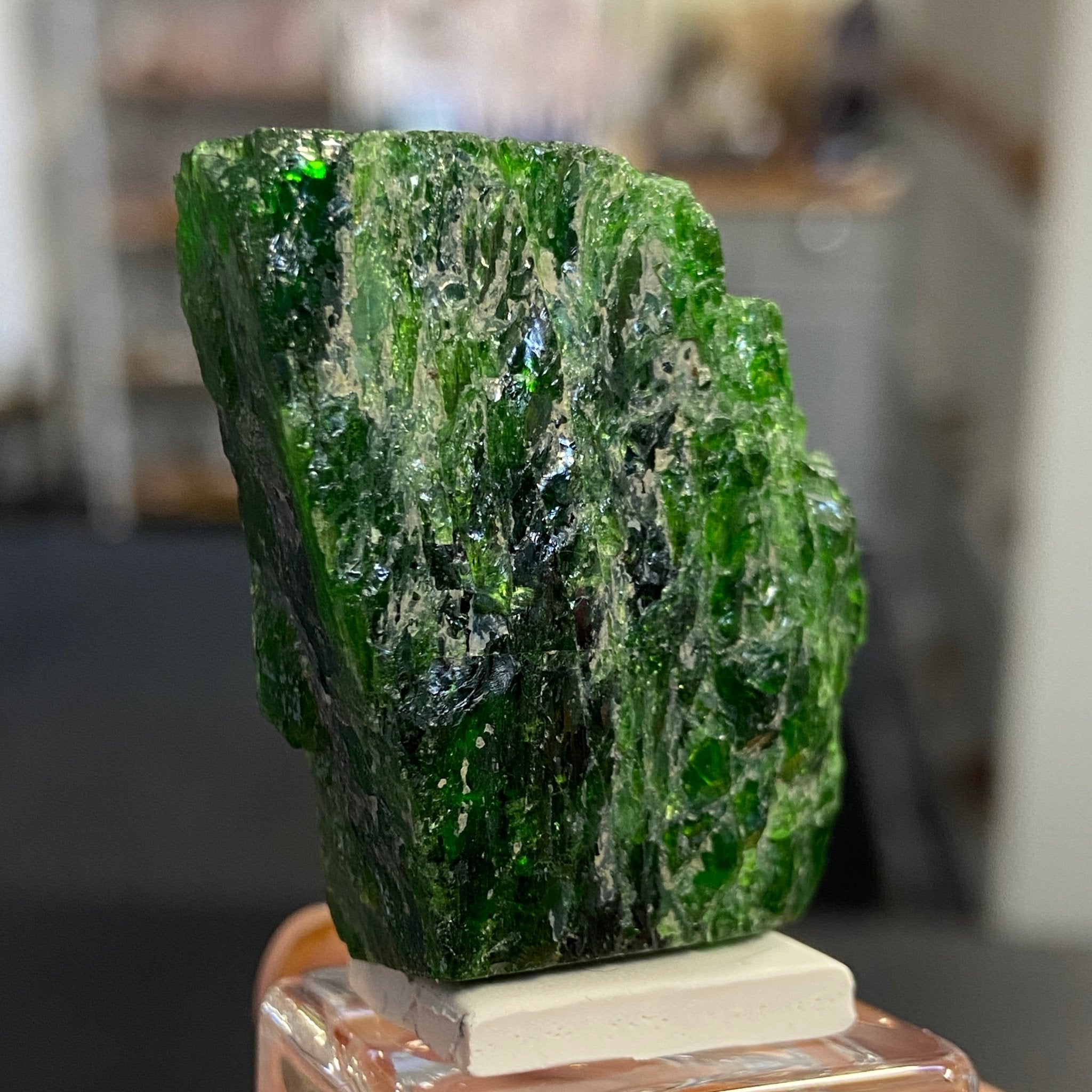 Rare Chrome Diopside Cluster – Russia - Castle Rocks Cornwall