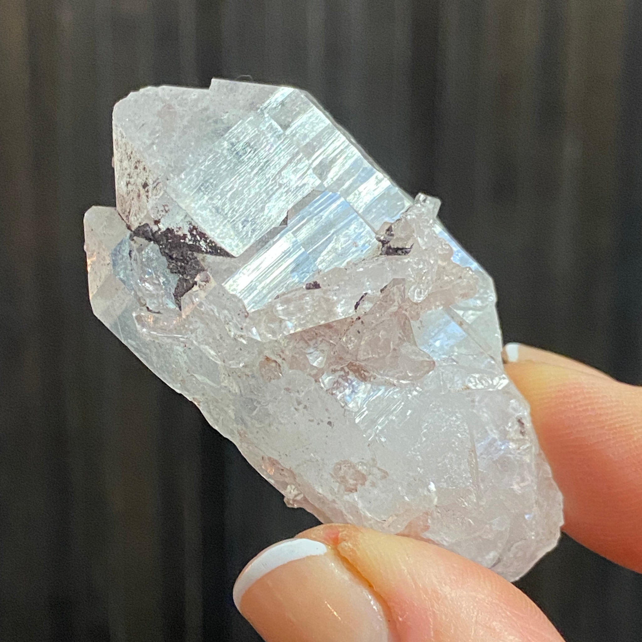 Sacred Pink Lemurian Crystal - Castle Rocks Cornwall