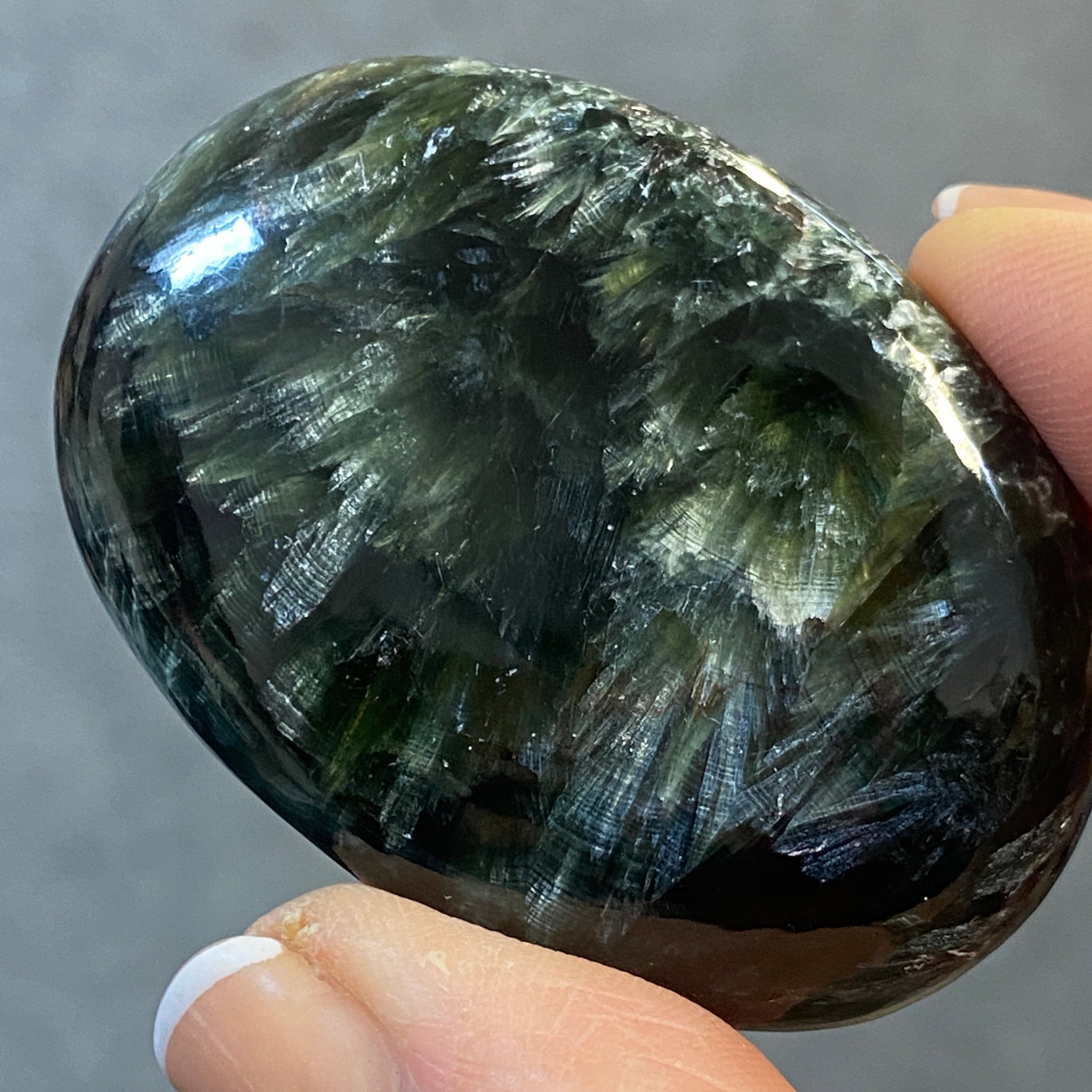 Seraphinite Palmstone – Russia - Castle Rocks Cornwall