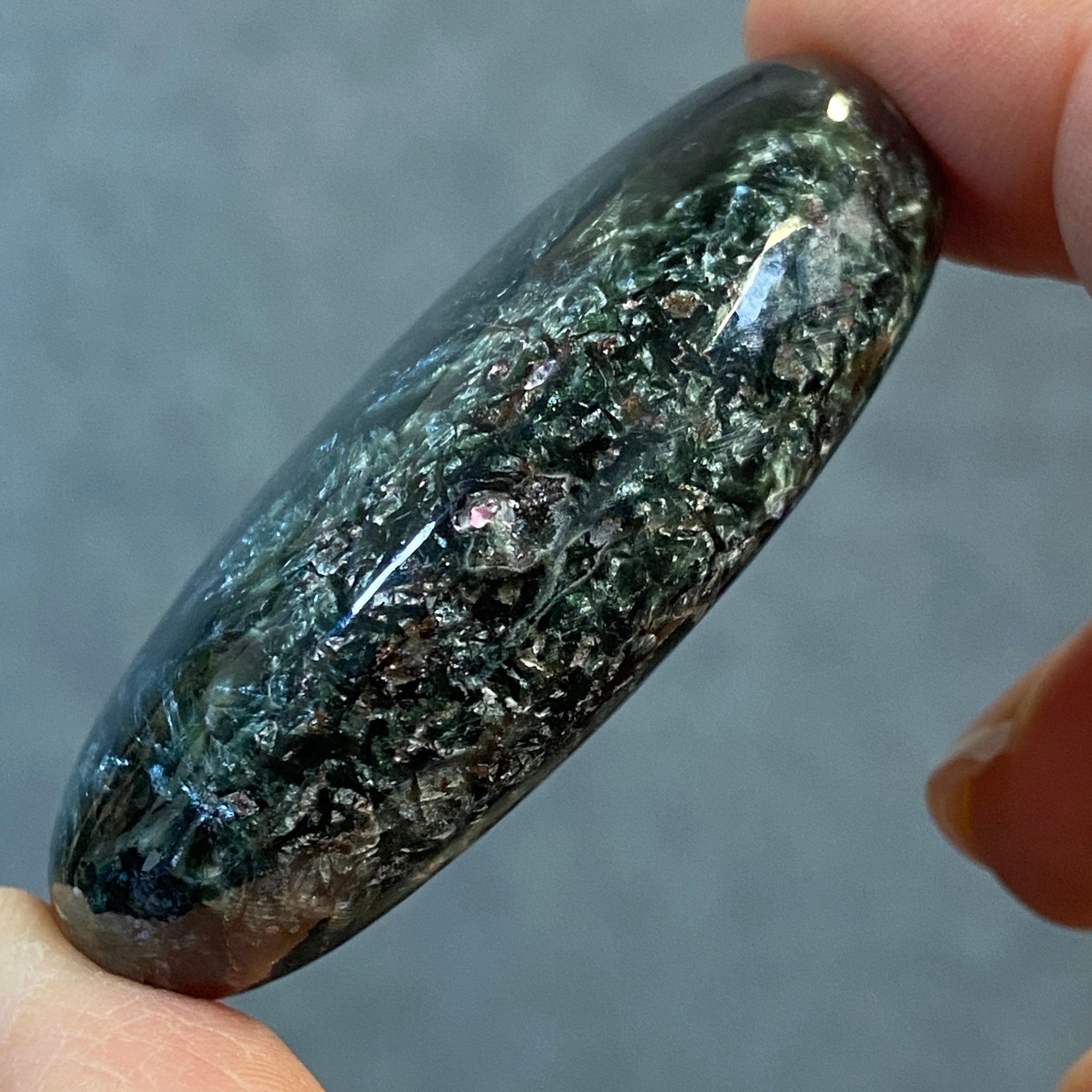 Seraphinite Palmstone – Russia - Castle Rocks Cornwall