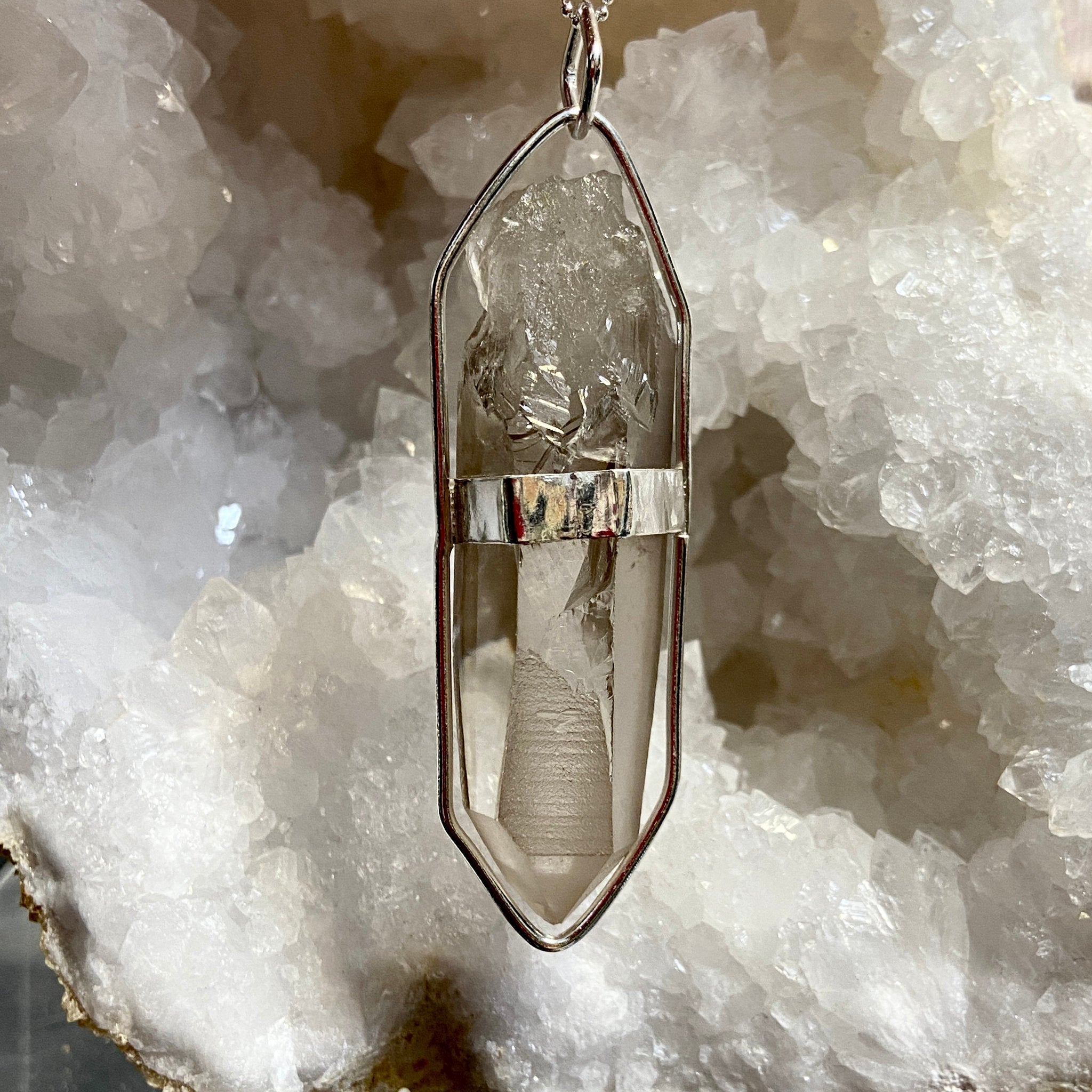 Smoky Lemurian Seed Pendant – Brazil - Bespoke by Song of the Sea - Castle Rocks Cornwall