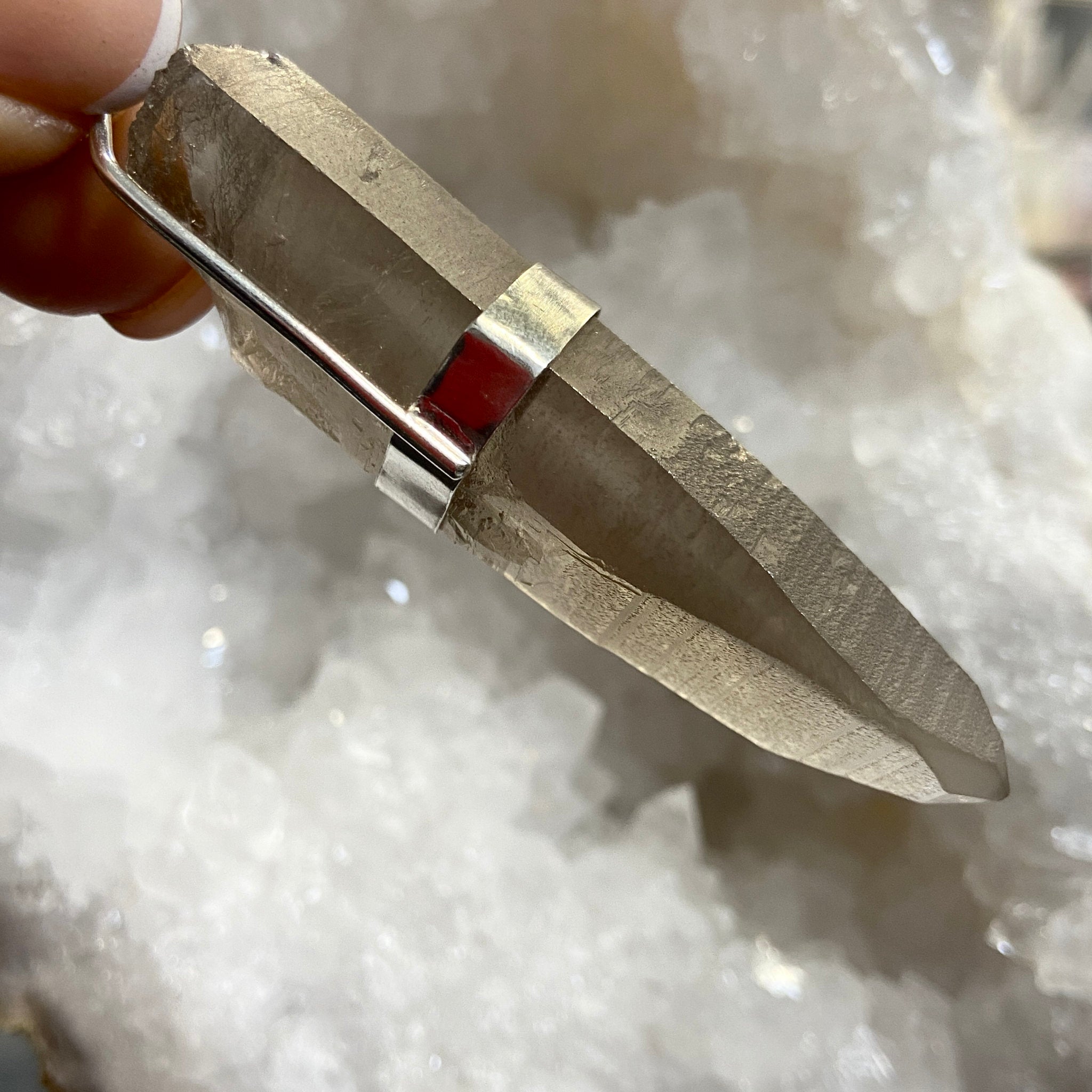 Smoky Lemurian Seed Pendant – Brazil - Bespoke by Song of the Sea - Castle Rocks Cornwall