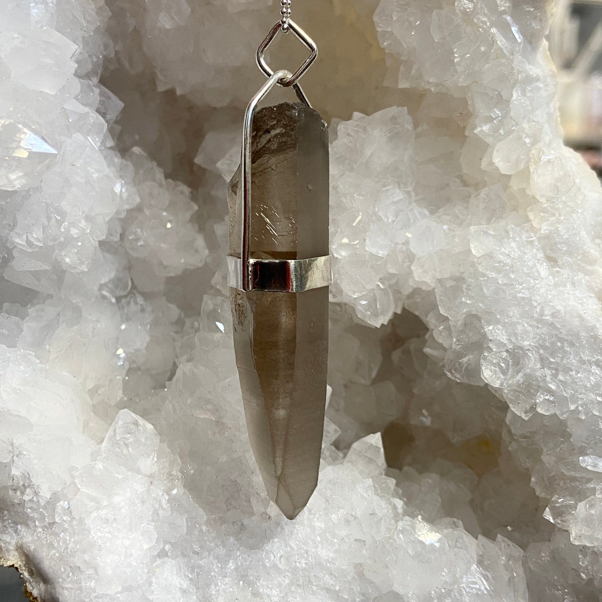 Smoky Lemurian Seed Pendant – Brazil - Bespoke by Song of the Sea - Castle Rocks Cornwall