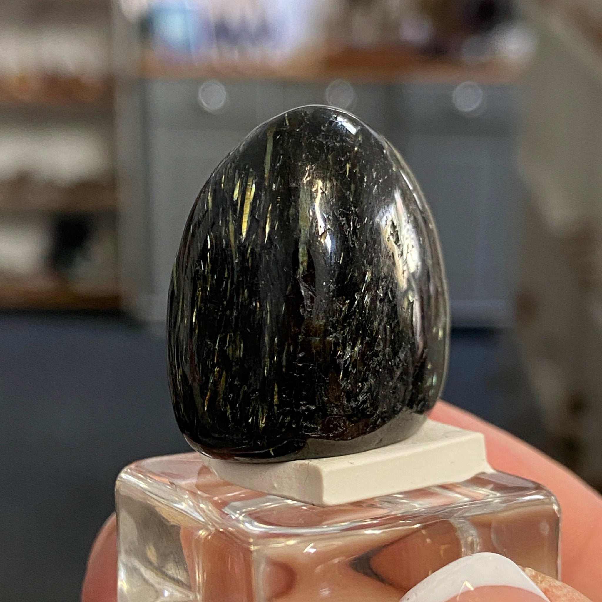 The Best Nuummite from Greenland - Tumbled Stone - AAA - Castle Rocks Cornwall