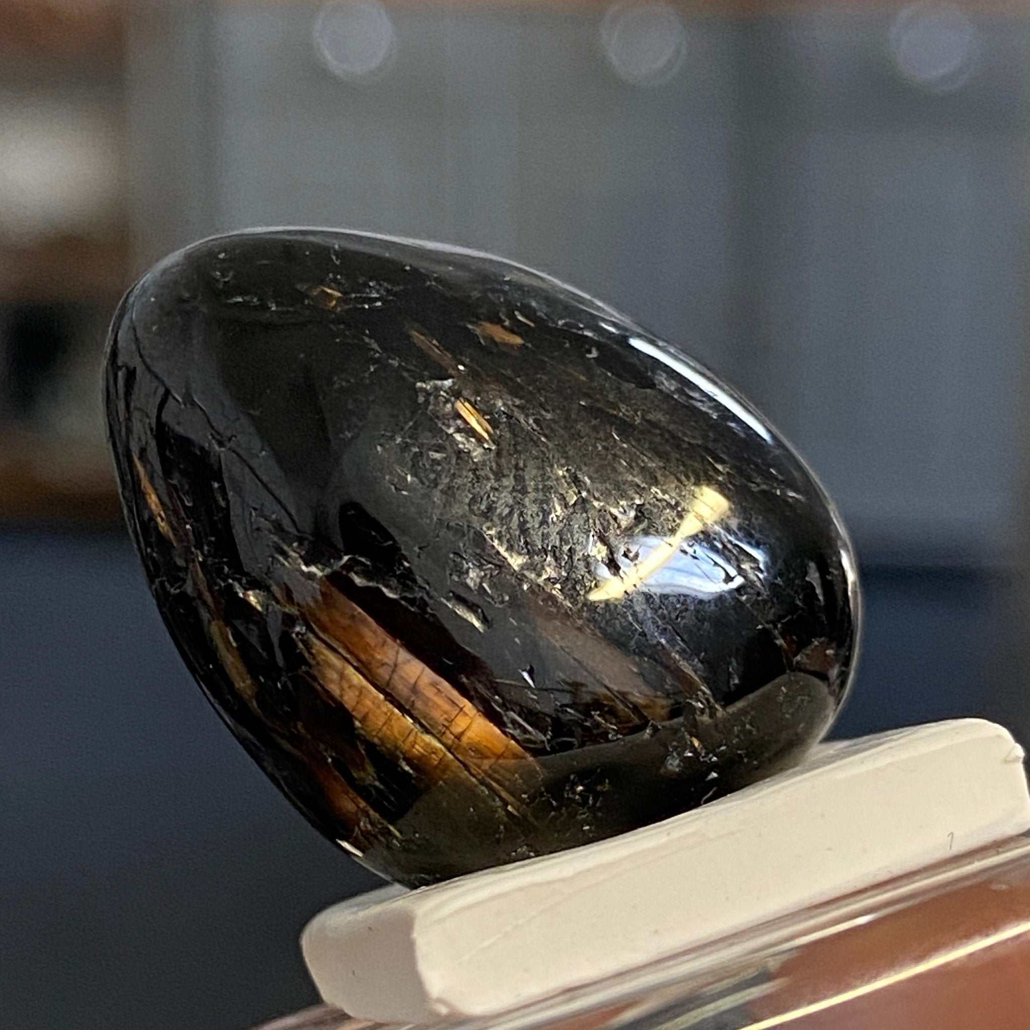 The Best Nuummite from Greenland - Tumbled Stone - AAA - Castle Rocks Cornwall