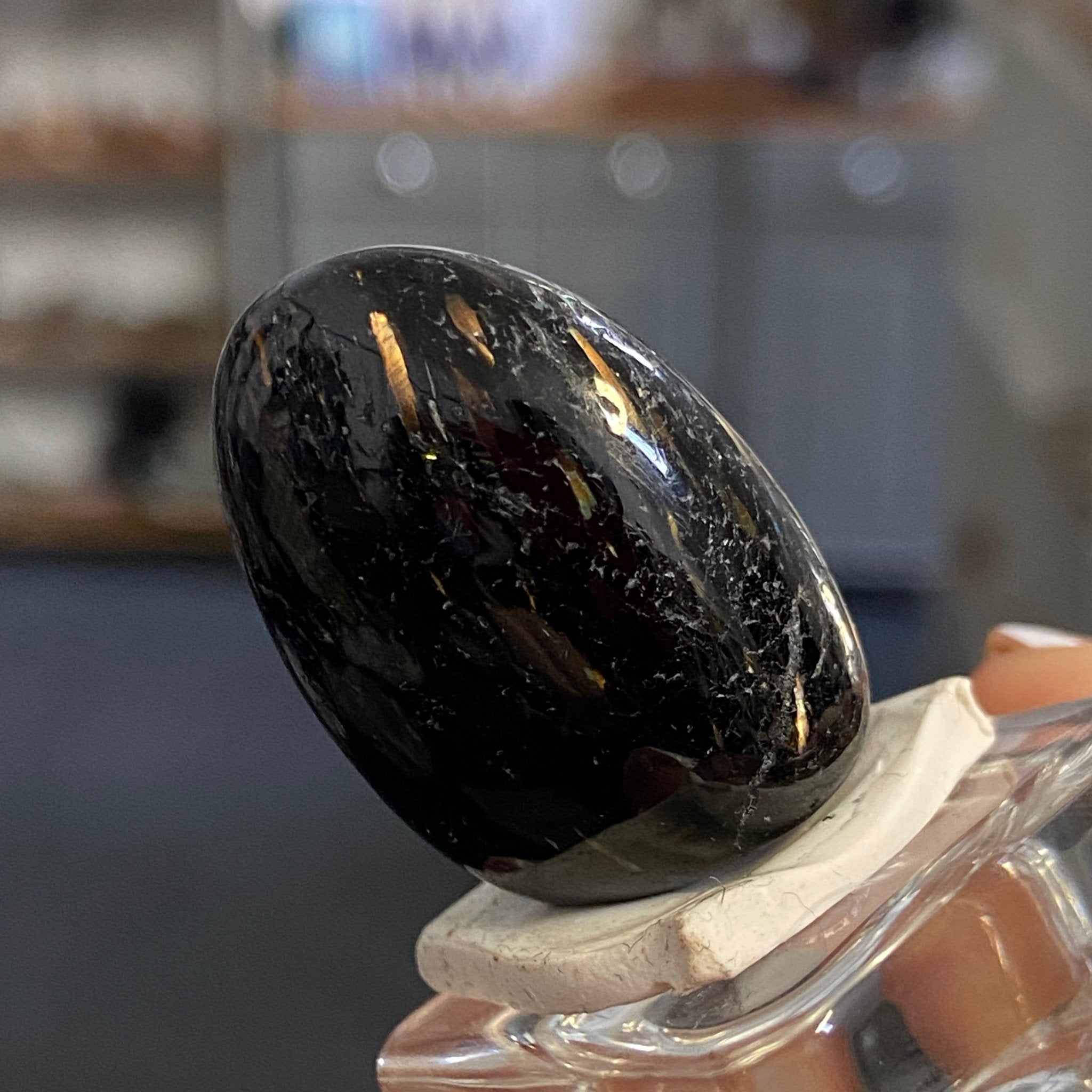 The Best Nuummite from Greenland - Tumbled Stone - AAA - Castle Rocks Cornwall