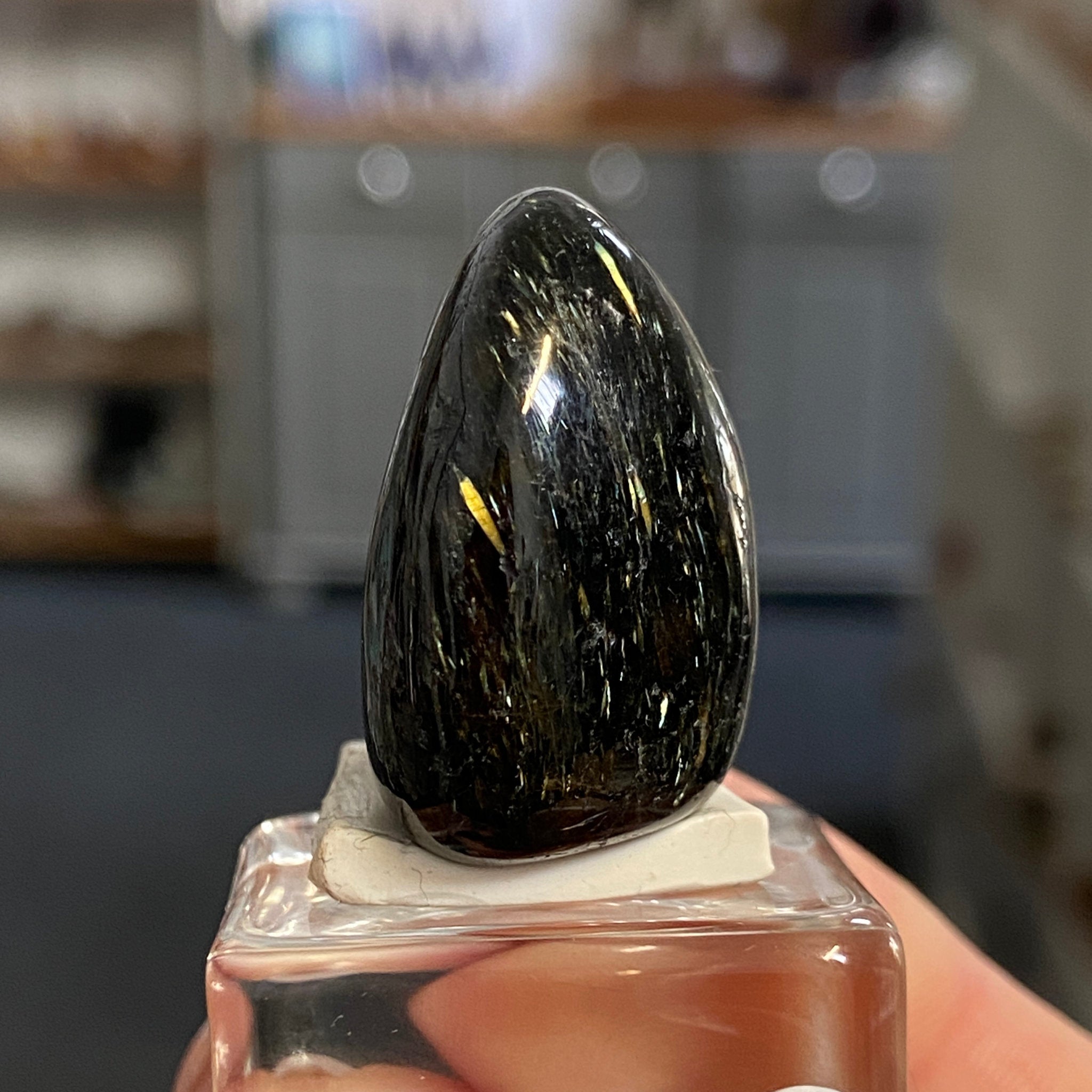 The Best Nuummite from Greenland - Tumbled Stone - AAA - Castle Rocks Cornwall