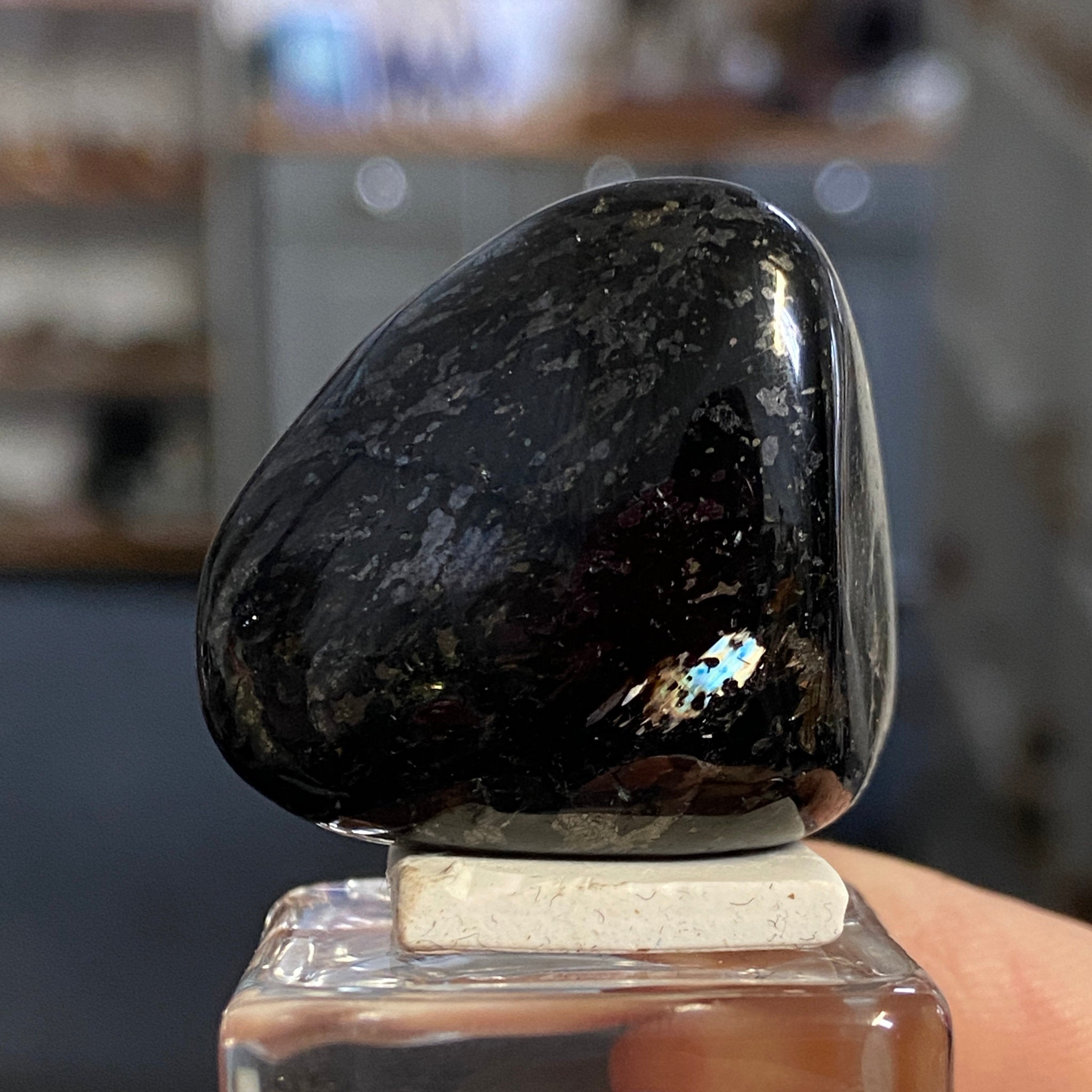The Best Nuummite from Greenland - Tumbled Stone - AAA - Castle Rocks Cornwall