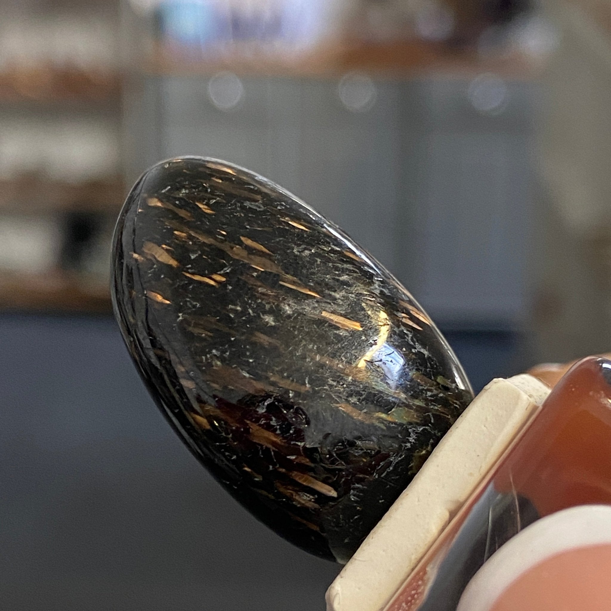 The Best Nuummite from Greenland - Tumbled Stone - AAA - Castle Rocks Cornwall