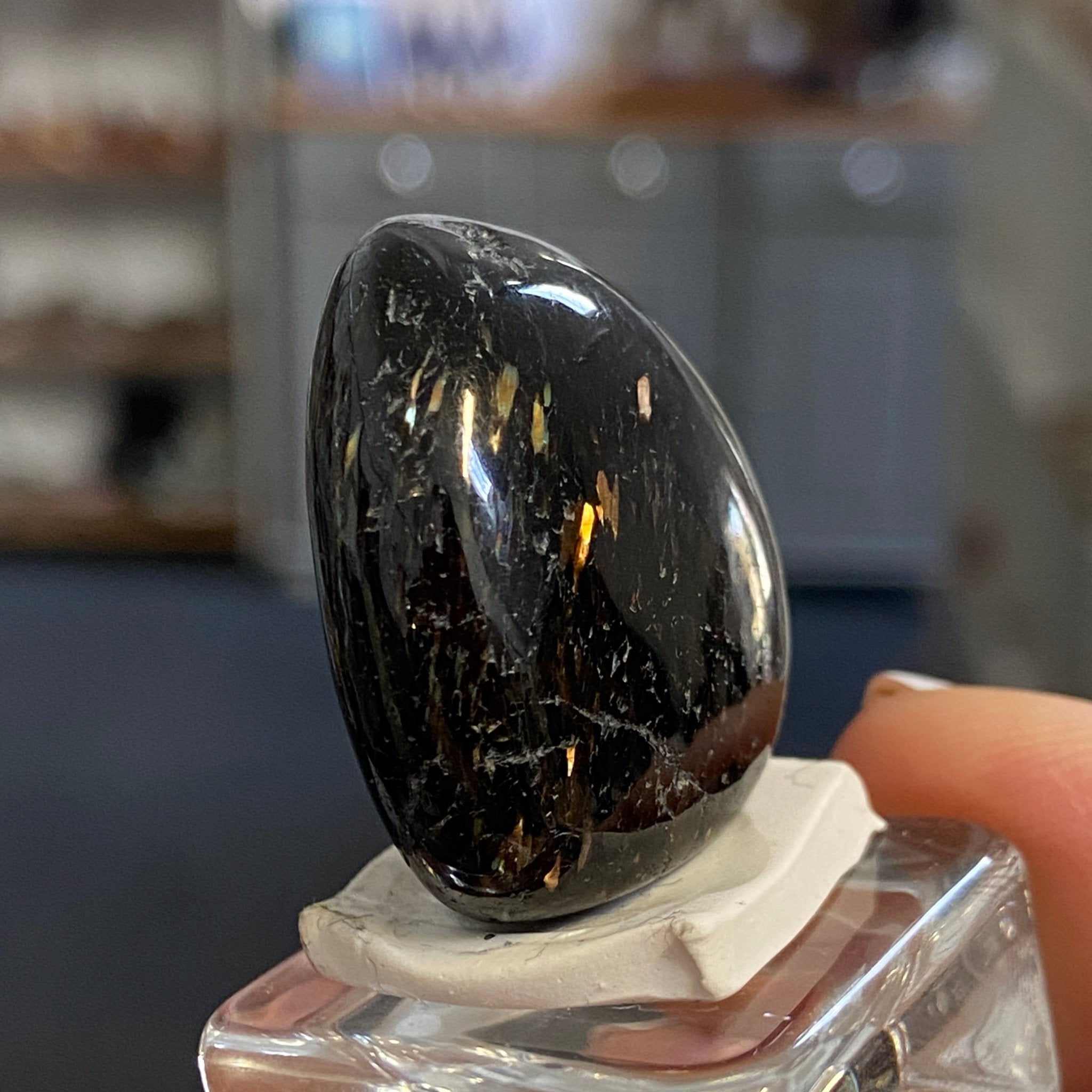 The Best Nuummite from Greenland - Tumbled Stone - AAA - Castle Rocks Cornwall