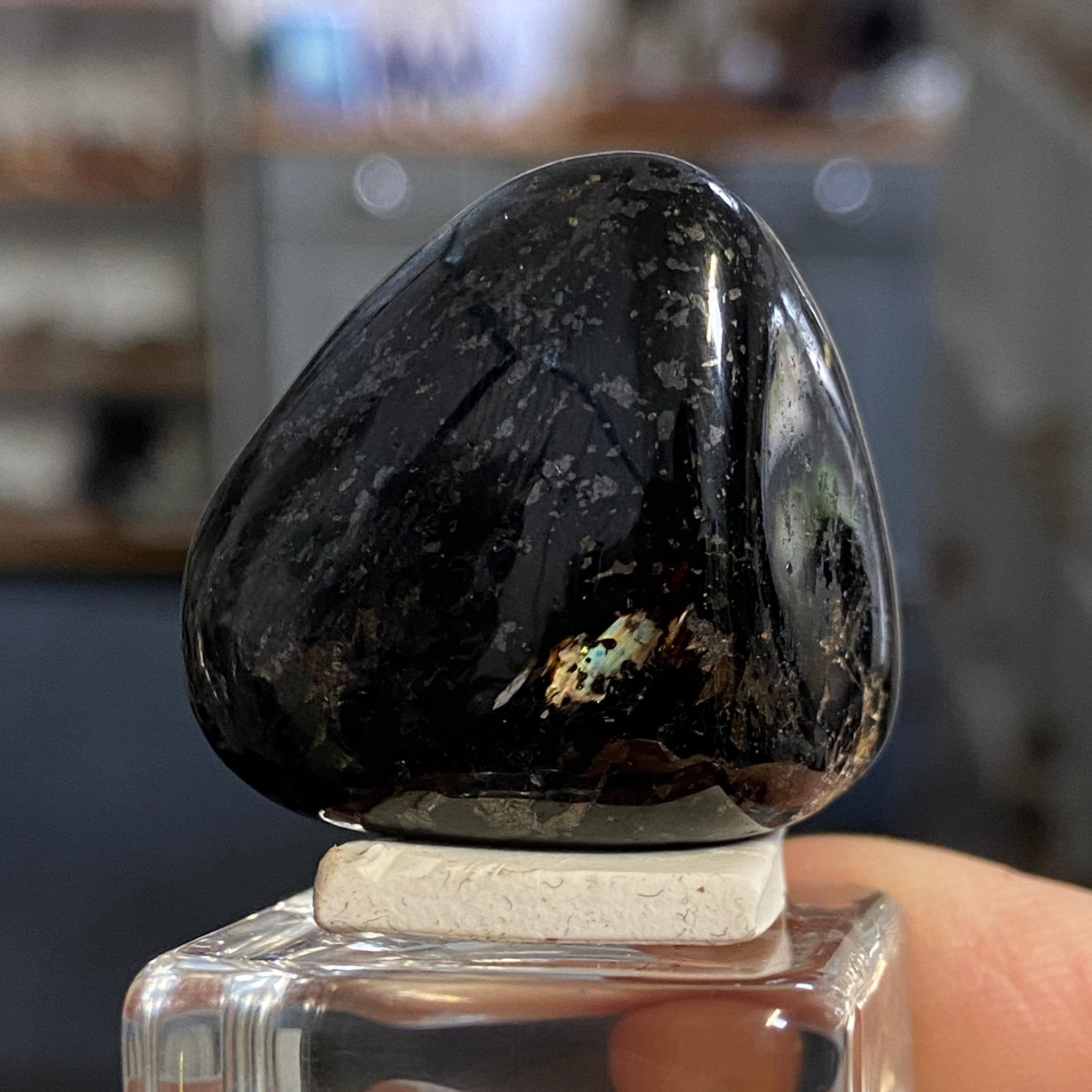 The Best Nuummite from Greenland - Tumbled Stone - AAA - Castle Rocks Cornwall