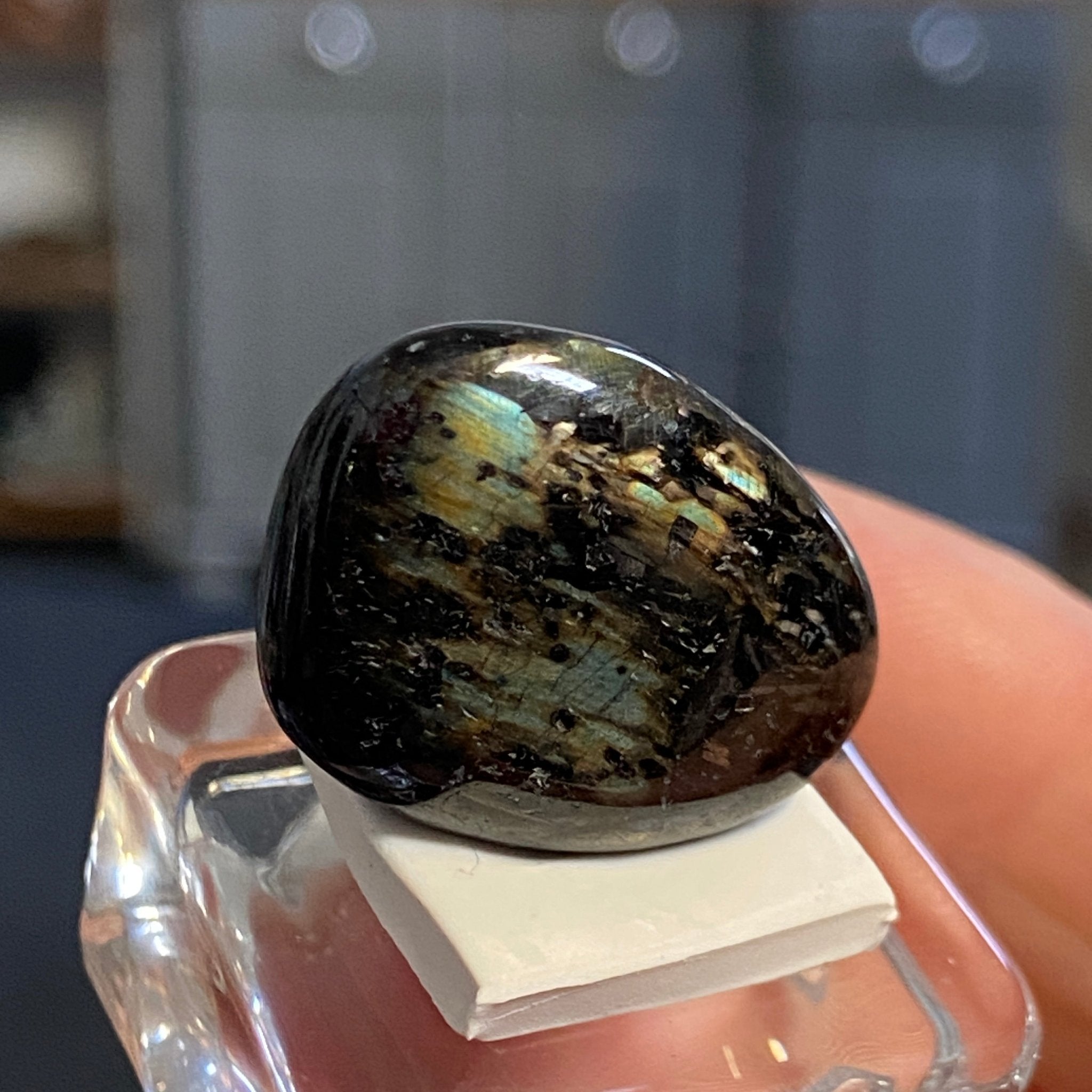 The Best Nuummite from Greenland - Tumbled Stone - AAA - Castle Rocks Cornwall