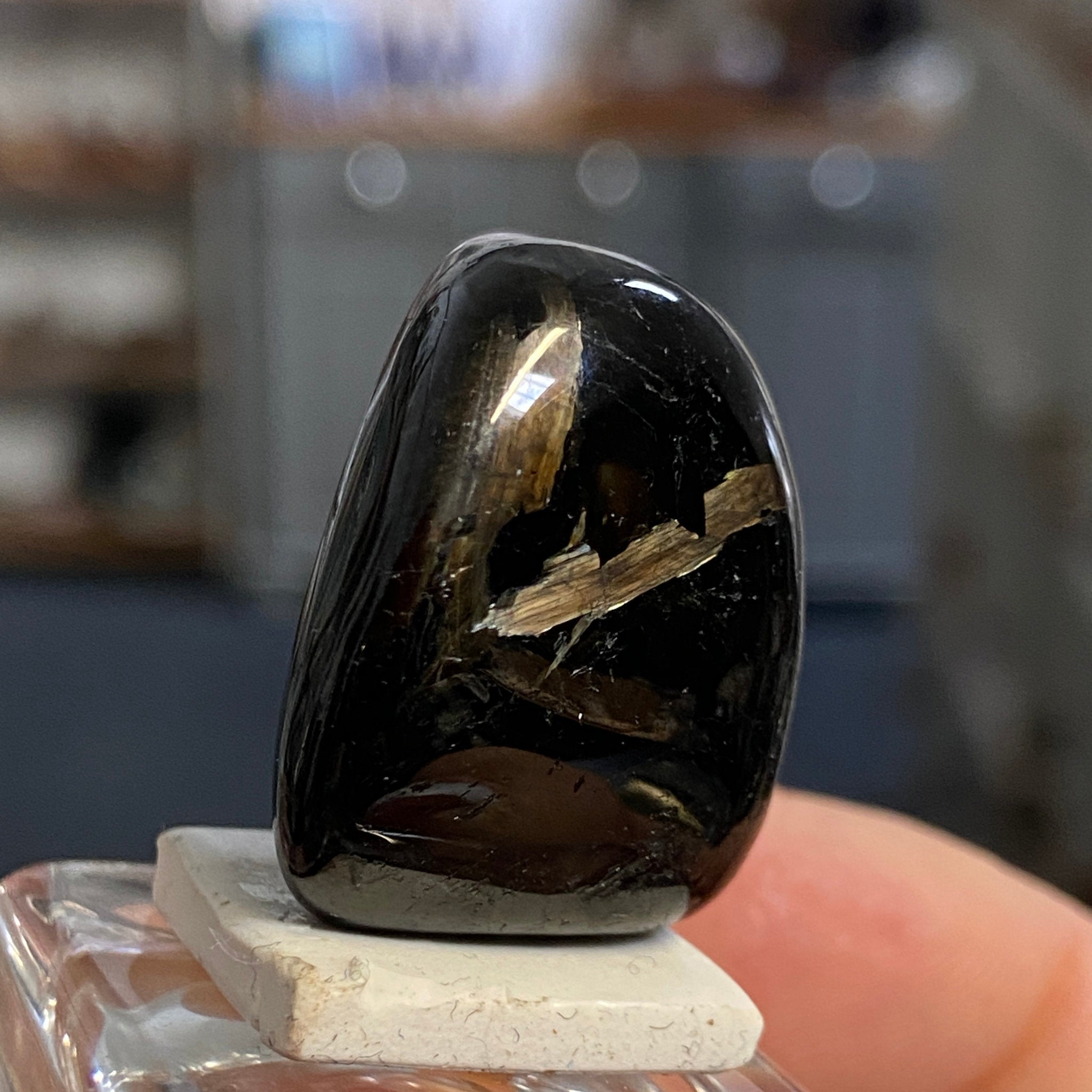 The Best Nuummite from Greenland - Tumbled Stone - AAA - Castle Rocks Cornwall