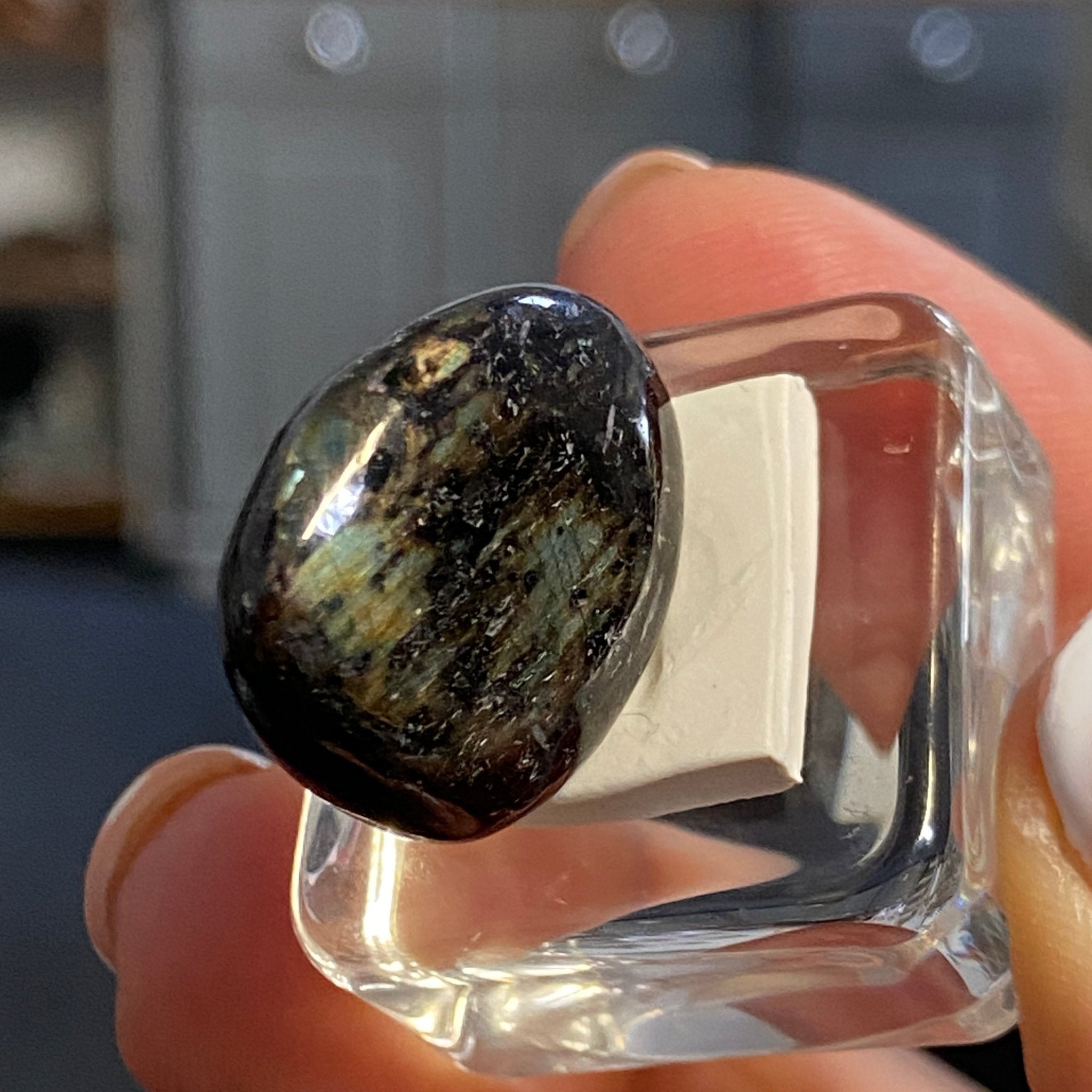 The Best Nuummite from Greenland - Tumbled Stone - AAA - Castle Rocks Cornwall