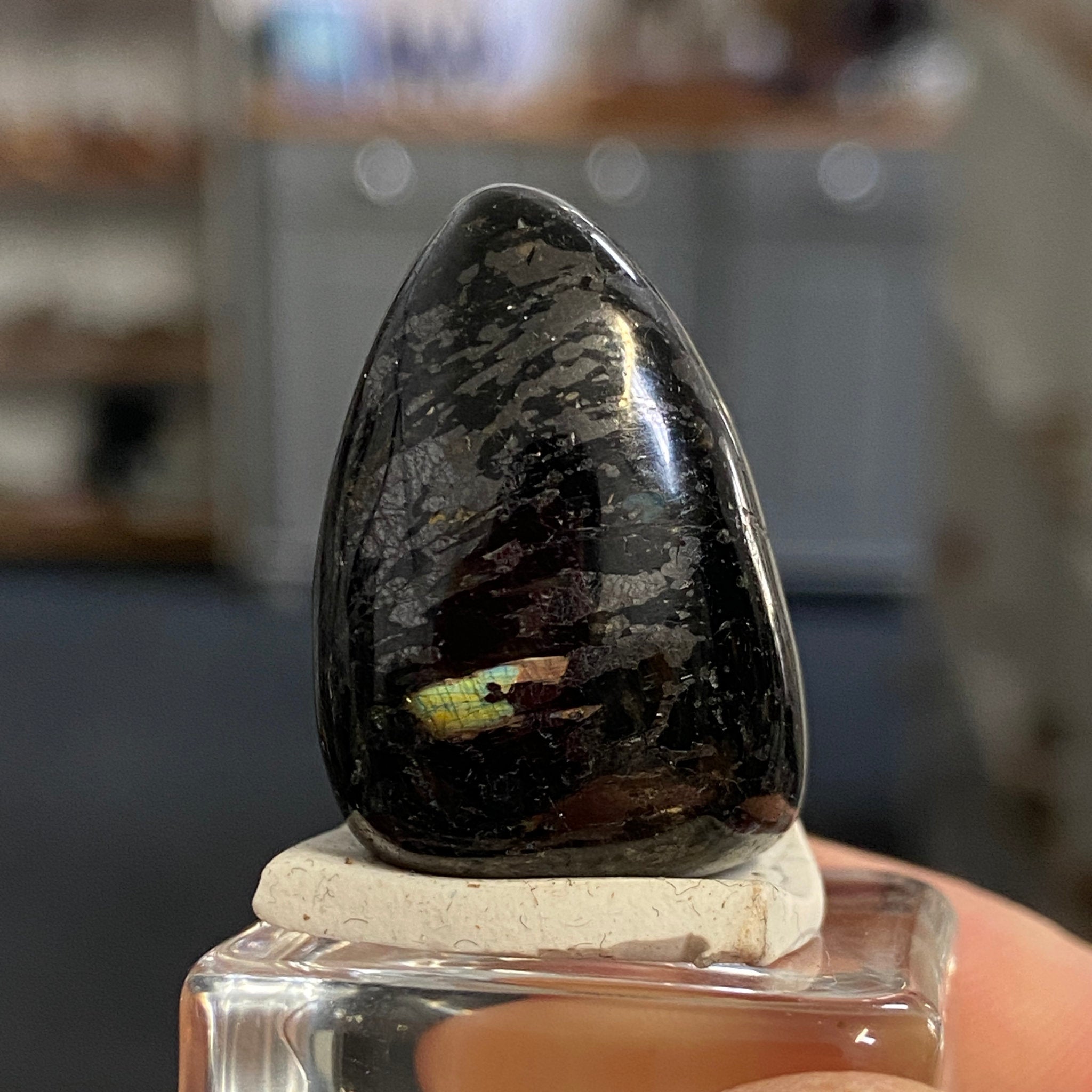 The Best Nuummite from Greenland - Tumbled Stone - AAA - Castle Rocks Cornwall