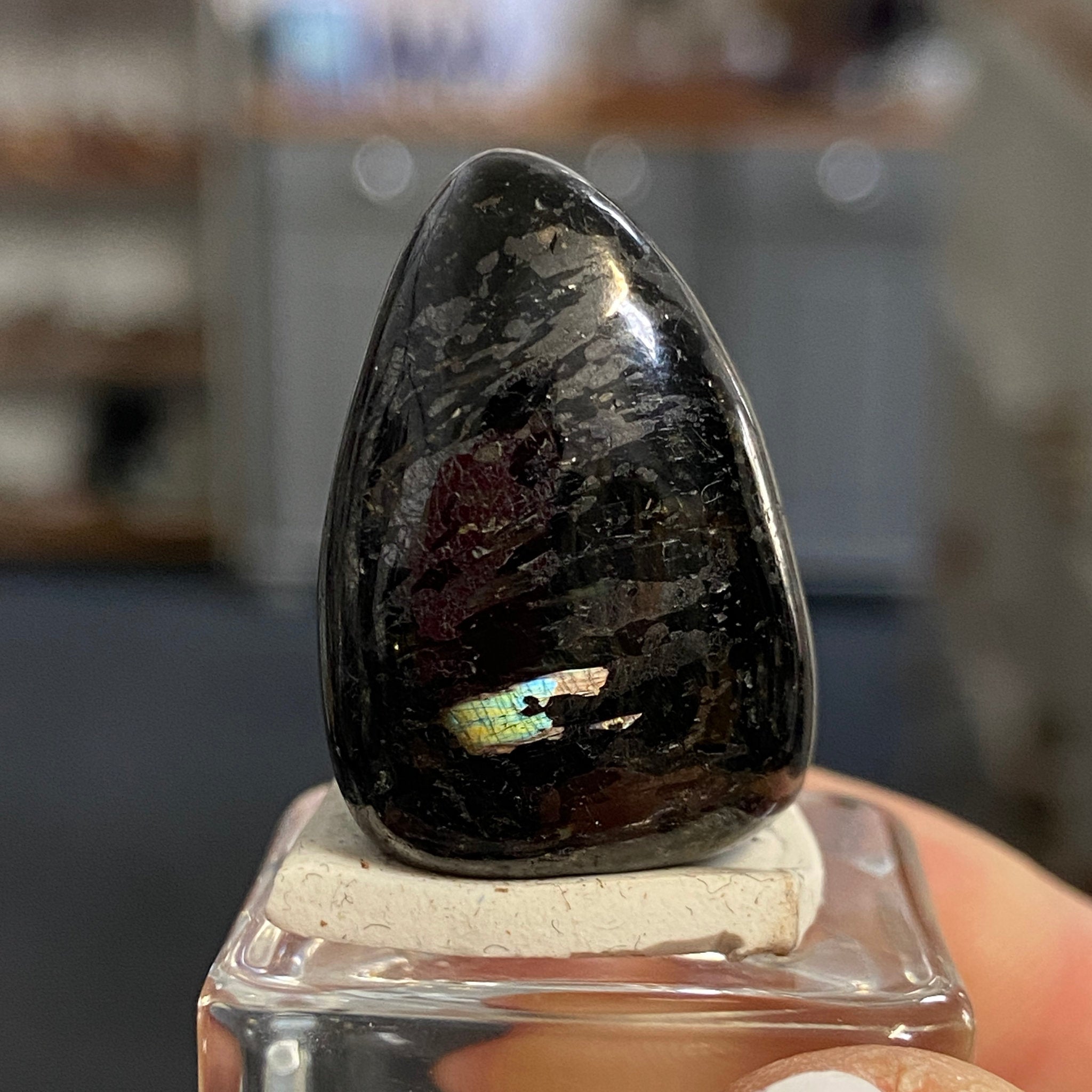 The Best Nuummite from Greenland - Tumbled Stone - AAA - Castle Rocks Cornwall