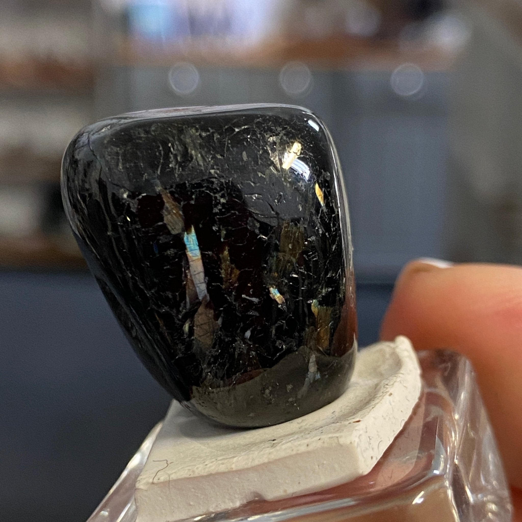 The Best Nuummite from Greenland - Tumbled Stone - AAA - Castle Rocks Cornwall