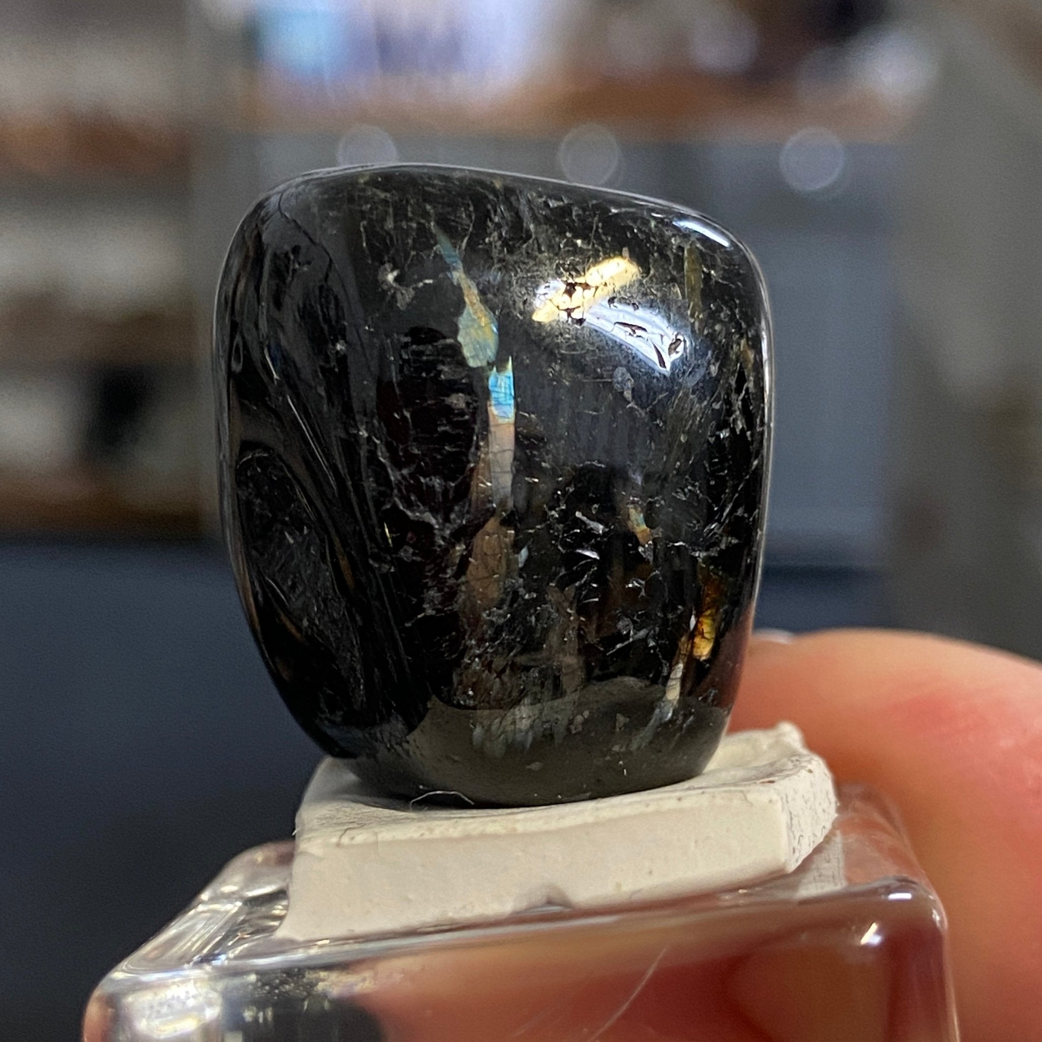 The Best Nuummite from Greenland - Tumbled Stone - AAA - Castle Rocks Cornwall
