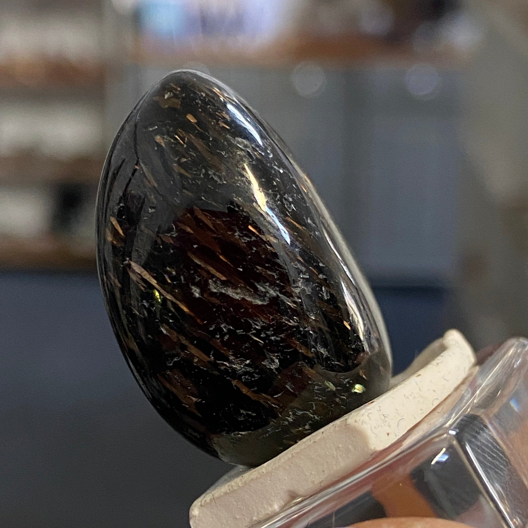 The Best Nuummite from Greenland - Tumbled Stone - AAA - Castle Rocks Cornwall