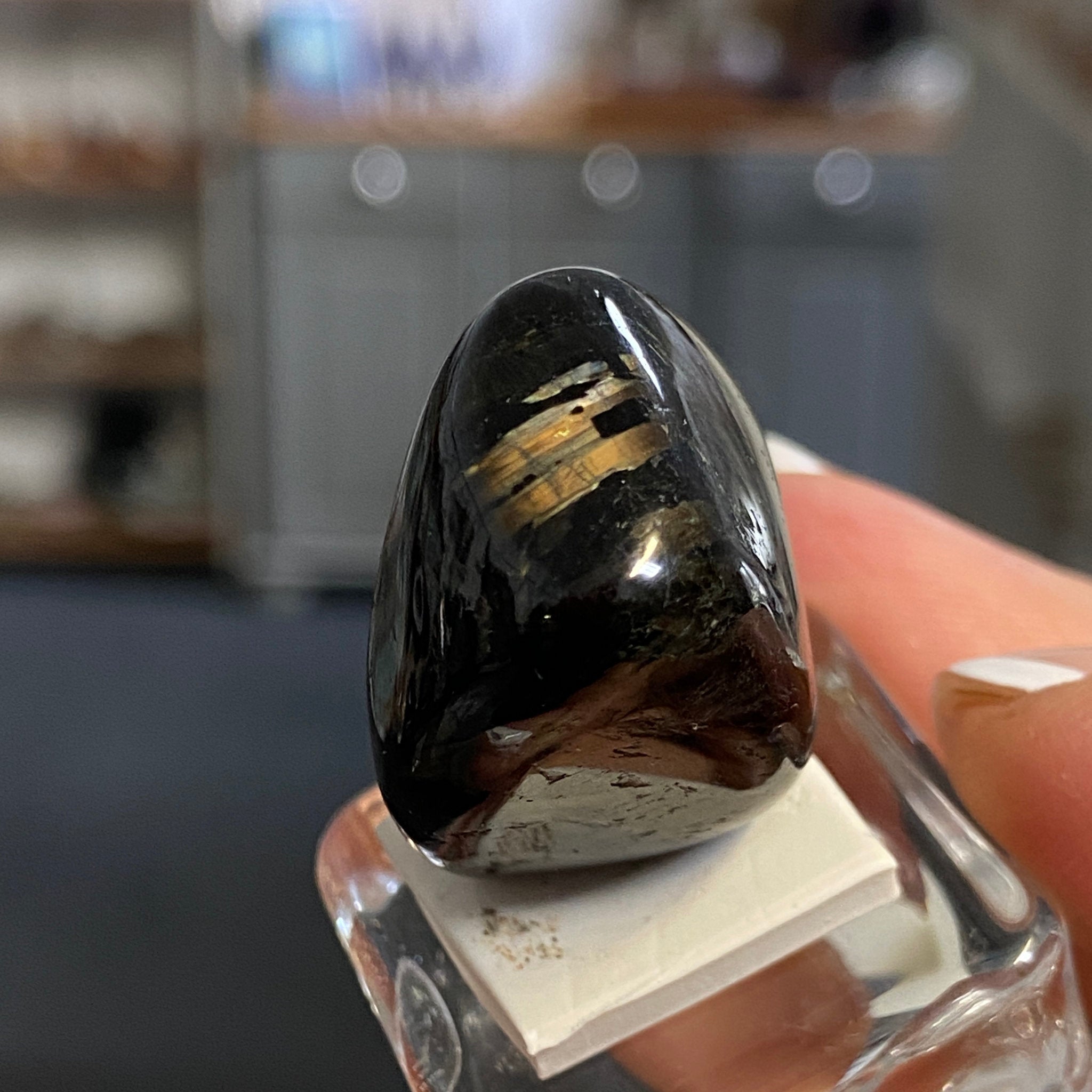 The Best Nuummite from Greenland - Tumbled Stone - AAA - Castle Rocks Cornwall