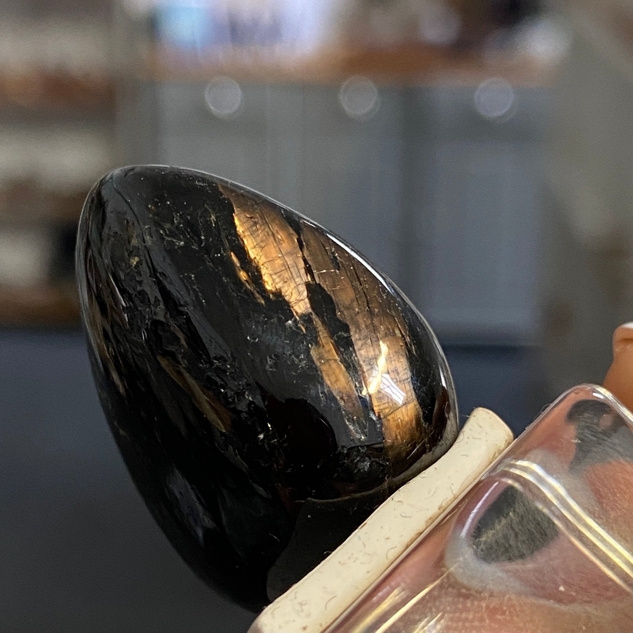 The Best Nuummite from Greenland - Tumbled Stone - AAA - Castle Rocks Cornwall