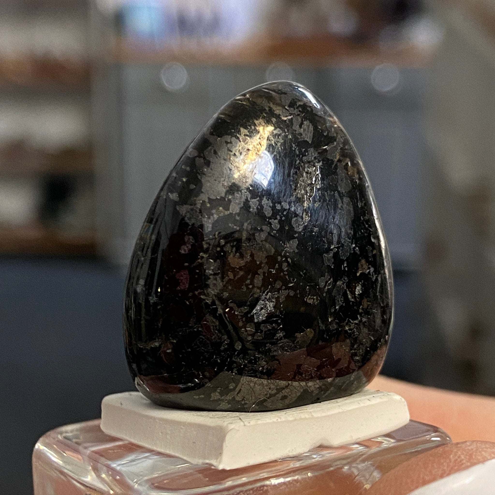 The Best Nuummite from Greenland - Tumbled Stone - AAA - Castle Rocks Cornwall