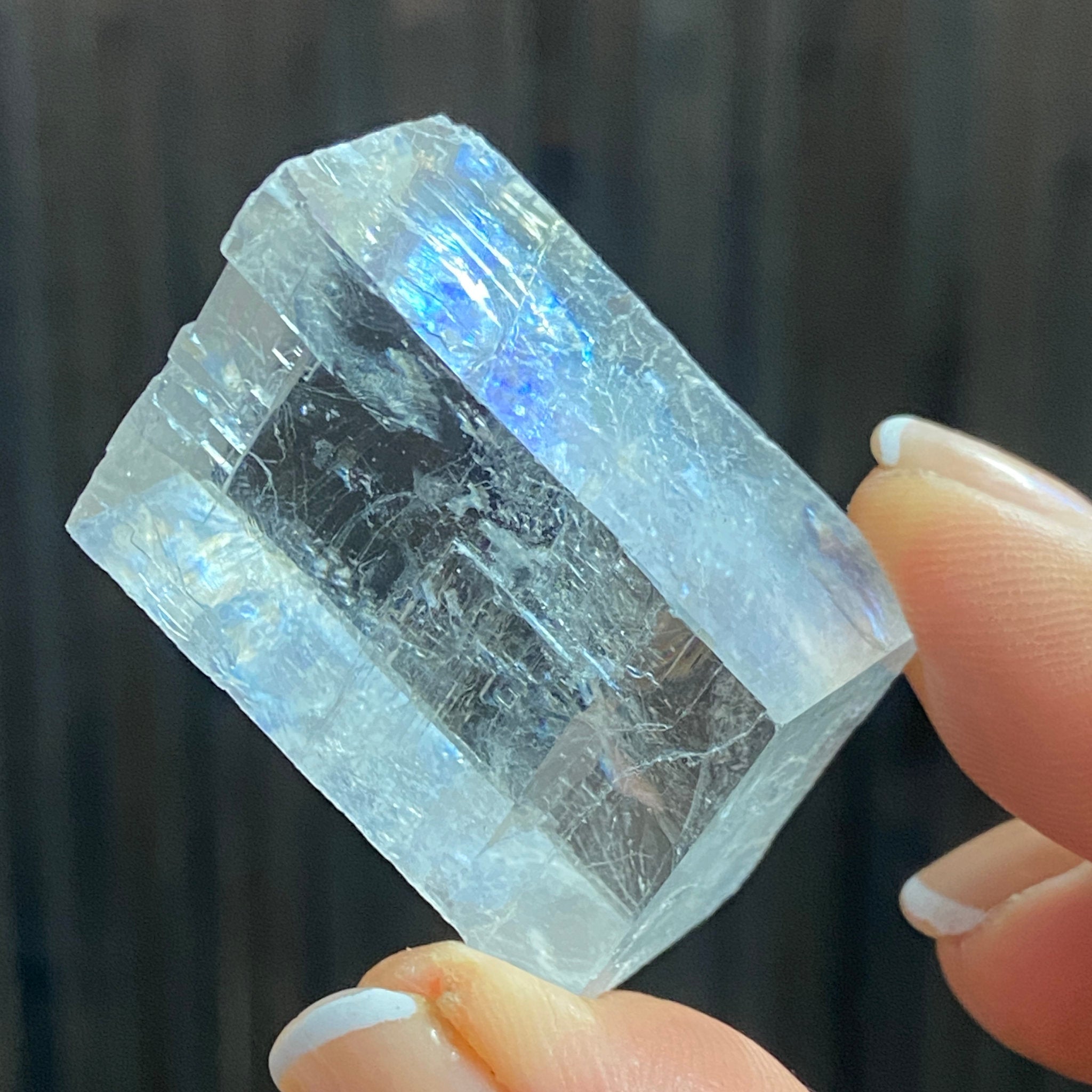 The Viking Stone - Clear Optical Calcite - Mexico - Castle Rocks Cornwall