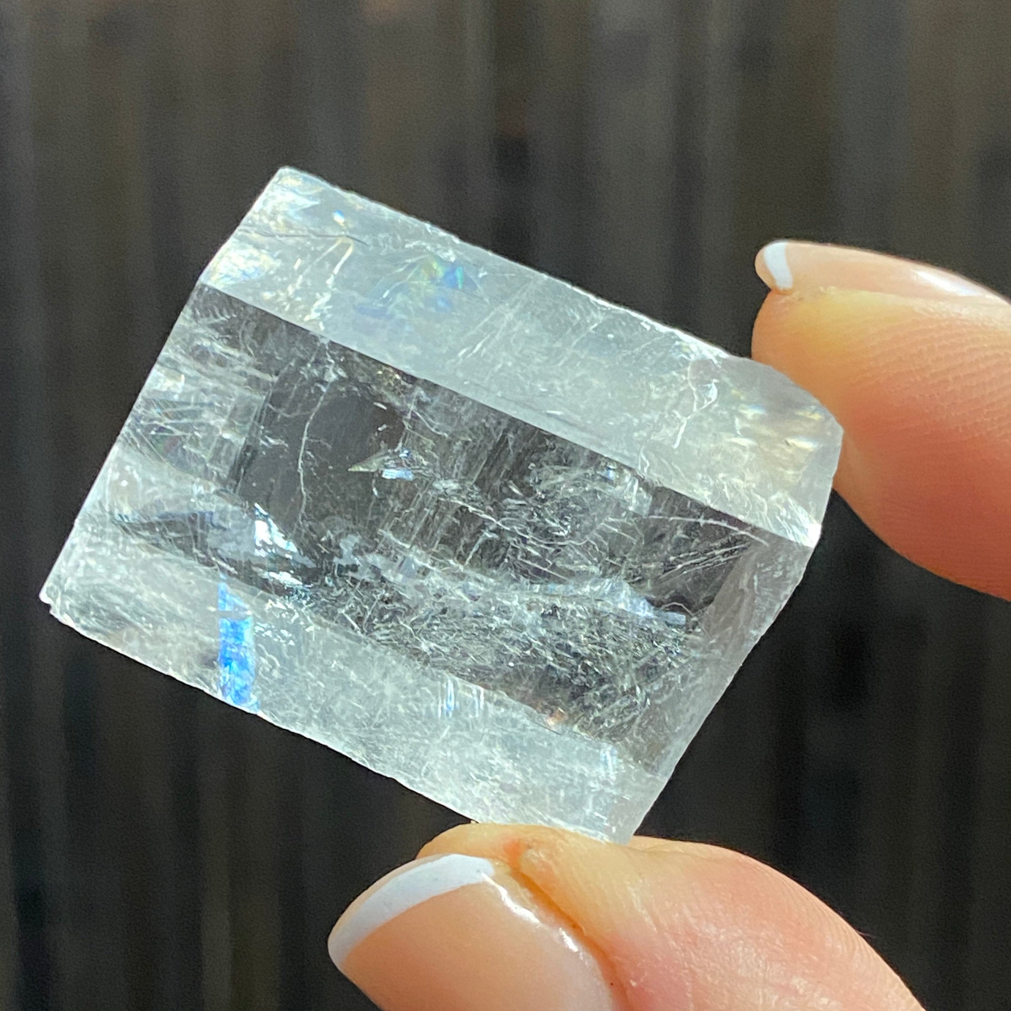 The Viking Stone - Clear Optical Calcite - Mexico - Castle Rocks Cornwall
