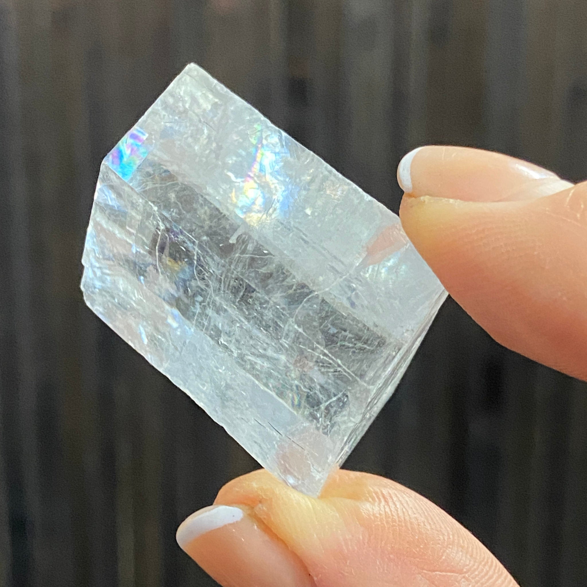 The Viking Stone - Clear Optical Calcite - Mexico - Castle Rocks Cornwall