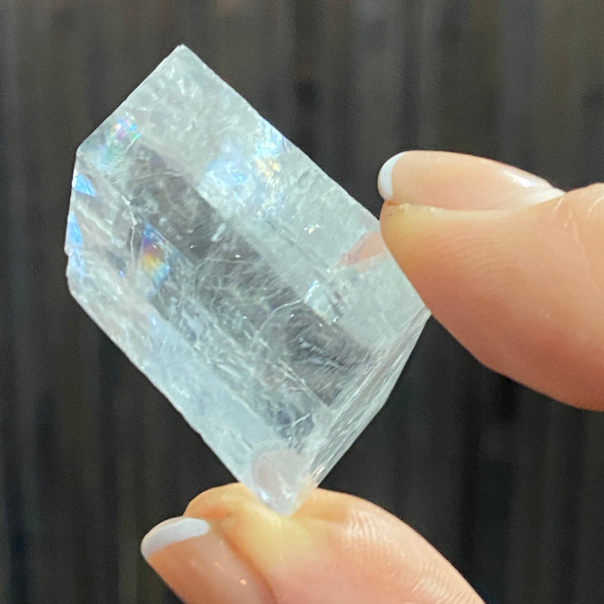 The Viking Stone - Clear Optical Calcite - Mexico - Castle Rocks Cornwall