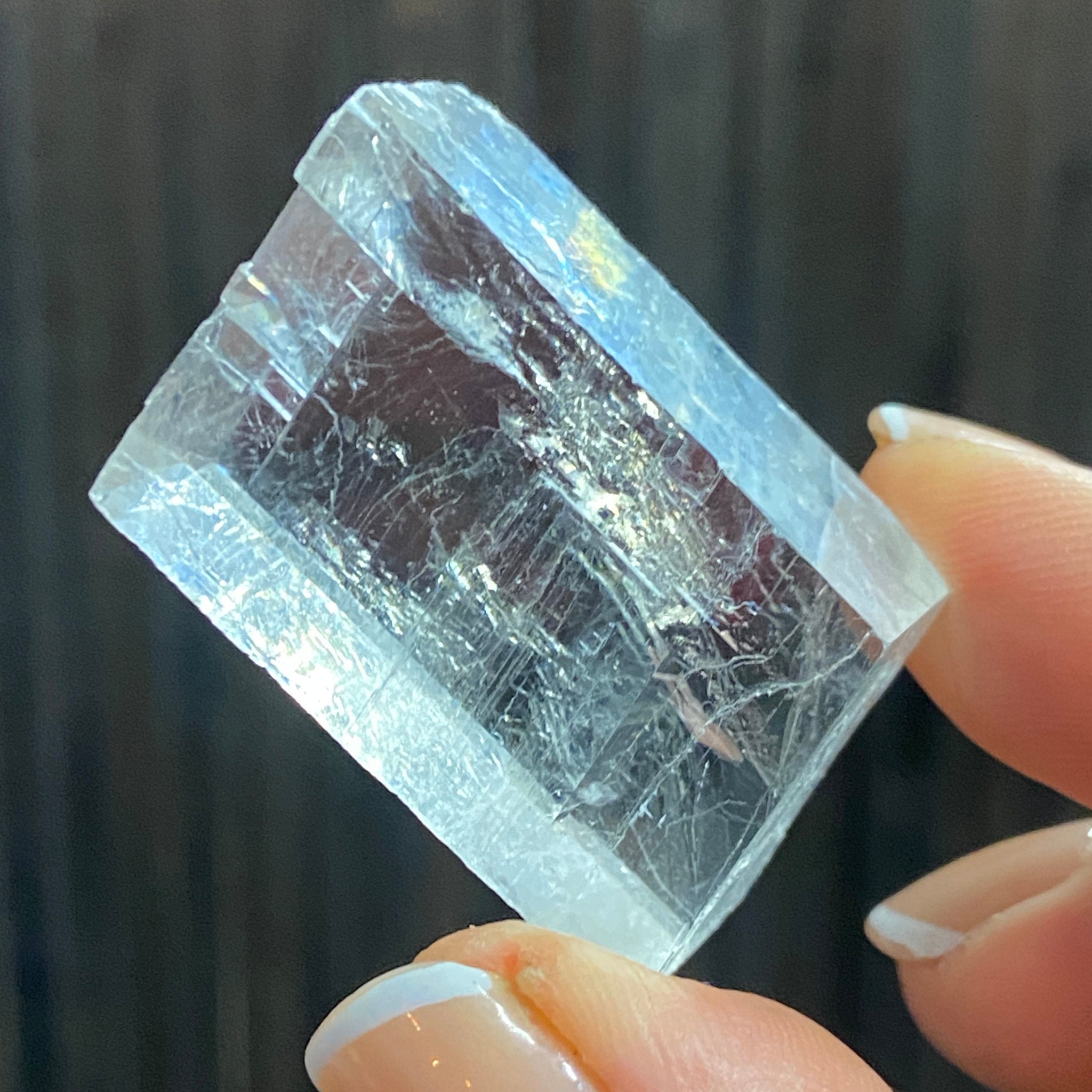 The Viking Stone - Clear Optical Calcite - Mexico - Castle Rocks Cornwall